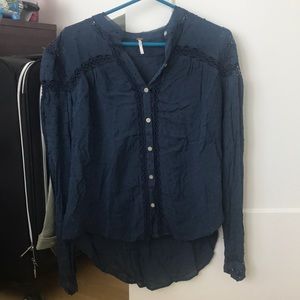 Free People button down navy